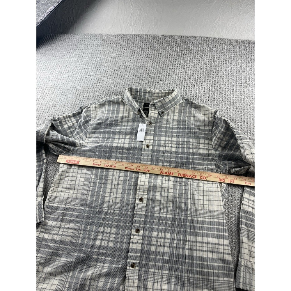 Banana Republic Slim-Fit Fine Wale Corduroy Untucked Shirt Plaid Mens Medium NWT - Picture 7 of 11